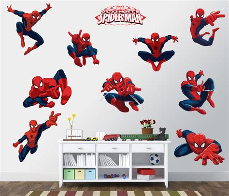 Spiderman Sticker Pack For Kids Room Wall Decor Peel And Stick Wall
