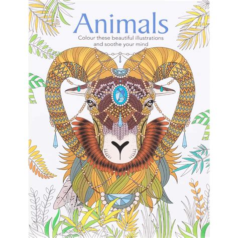 Animals Adult Colouring Book | Adult Colouring Books - B&M