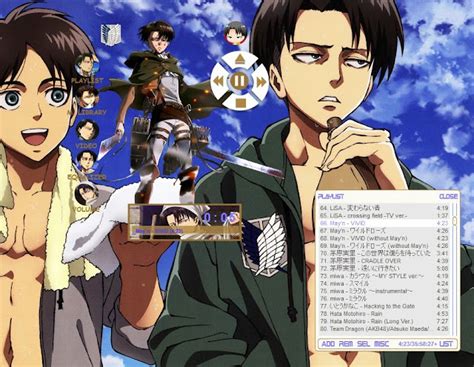 Winamp Skin Anime Shingeki No Kyojin Levi Rivaille Lutfi Kun Theme Windows