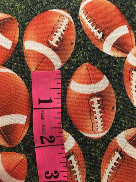 Football Print Fabric 100 Cotton Perfect For Quilting Or Etsy