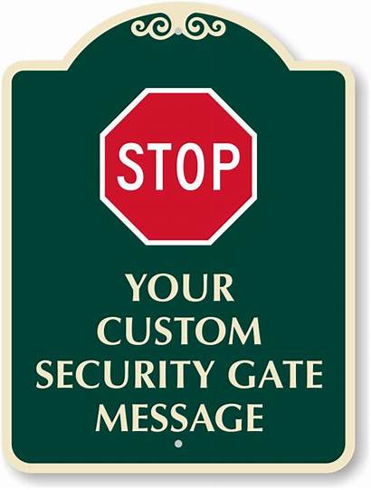 Custom Sign Gate Signs Welcome Clipart Security