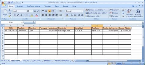 Planilla De Sueldos En Excel Para Descargar Image To U