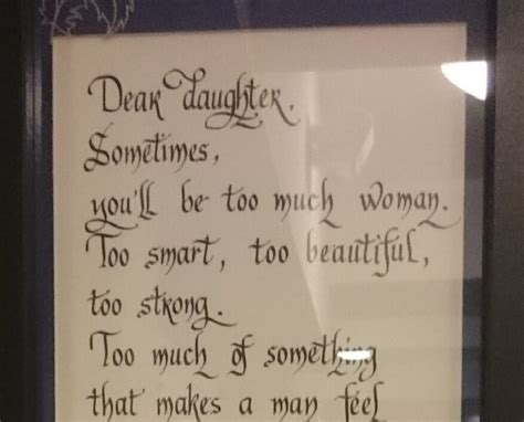 Dear Daughter Poem And Photo Mount Mayo Calligraphy