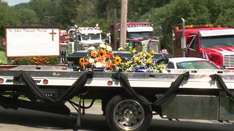 Hundreds Of Tow Trucks Turn Out For Drivers Funeral