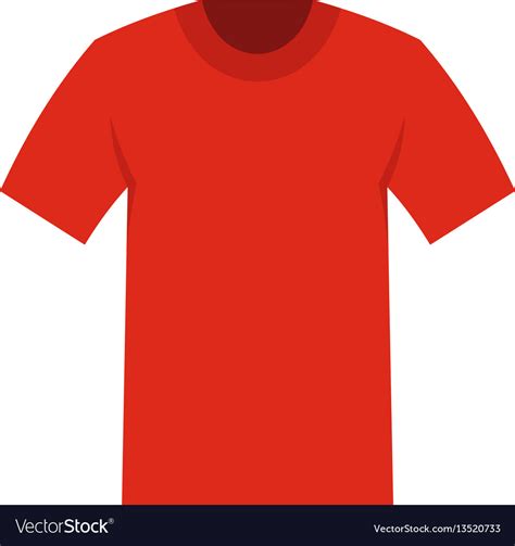 Tshirt Icon Flat Style Royalty Free Vector Image