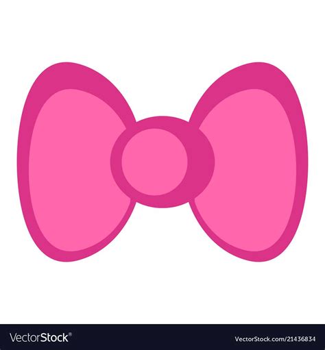 Isolated Pink Bowtie Icon Vector Image On Vectorstock Pink Bow Tie