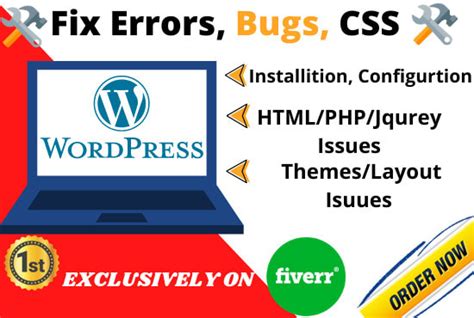 Fix Your Word Press Bugs Errors Plugins And Any Kind Of Issues By Md