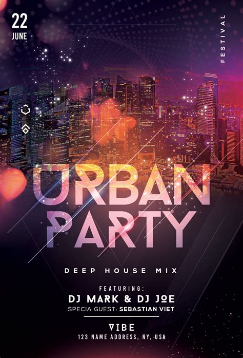 Urban Party Psd Free Flyer Template Pixelsdesign Free Psd Flyer