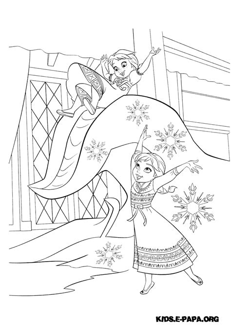 Elsa versteckt sich elsa und anna Ausmalbilder für Kinder Elsa und Anna