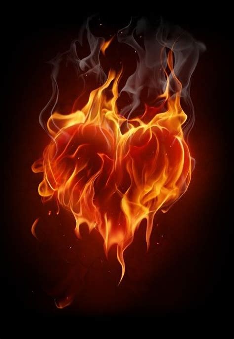 Flaming Heart Wall Mural Pixers We Live To Change Fire Heart