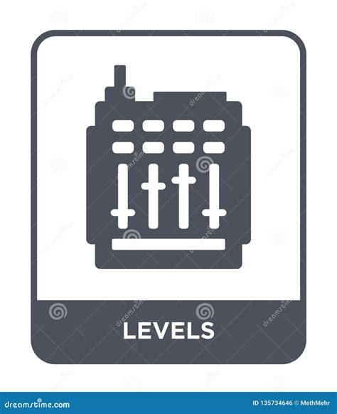 Levels Icon In Trendy Design Style Levels Icon Isolated On White