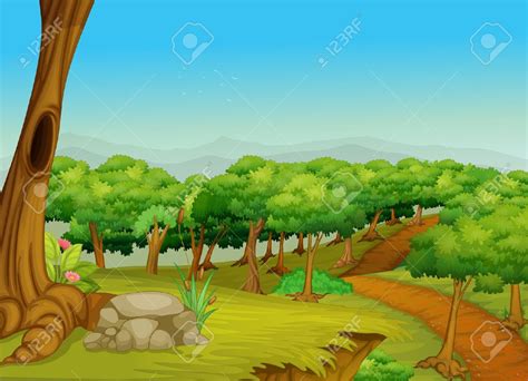 Cartoon Forest Pathway Clip Art Library