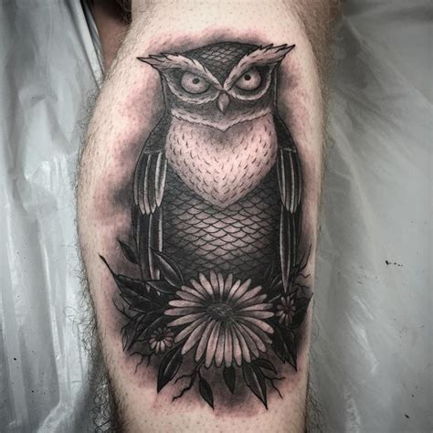 Hcfl Tattoo Tattoos Body Part Leg Owl