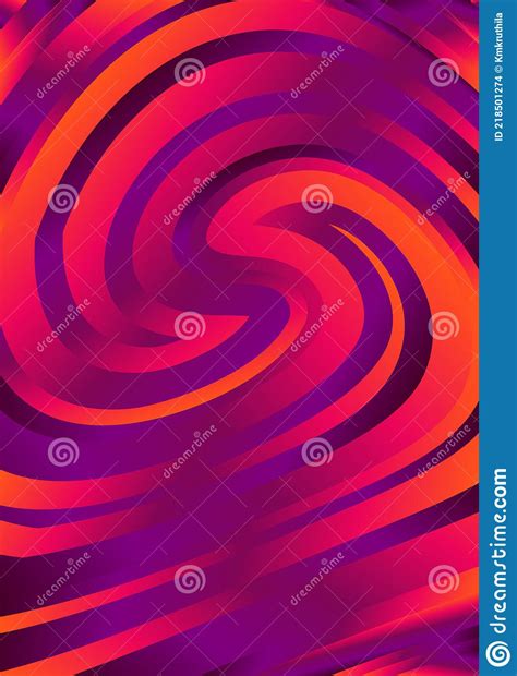 Purple Pink And Orange Twirling Vortex Background Image Stock Vector