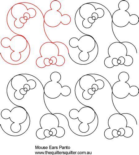 Mouse Ears Panto Quilting Stitch Patterns Long Arm Quilting Patterns