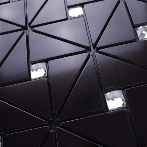 Shop wayfair for all the best diamond backsplash tile. Peel and Stick Backsplash Diamond Tile Black Aluminum ...