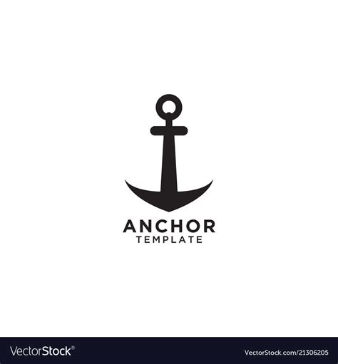 Anchor Logo Design Template Royalty Free Vector Image