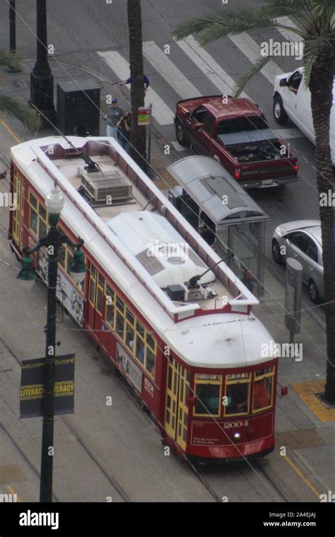 Trolleys In New Orleans Louisiana Usa Stock Photo Alamy