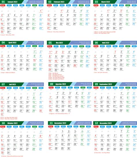 Download Template Kalender 2023 Png  Psd Pdf Lengkap Hijrah Dan
