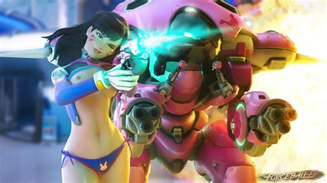 Rule 34 1girls 3d Breasts Brown Eyes Brown Hair Dva Female Female Only Forceballfx Meka