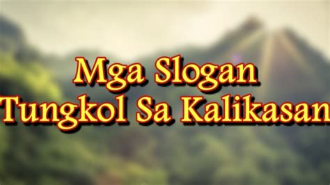 Paggawa Ng Slogan Tungkol Sa Daigdig