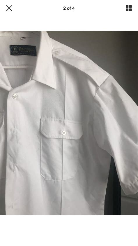 Us Military Darwood White Short Sleeve Army Asu Shirt Size 18 12 For