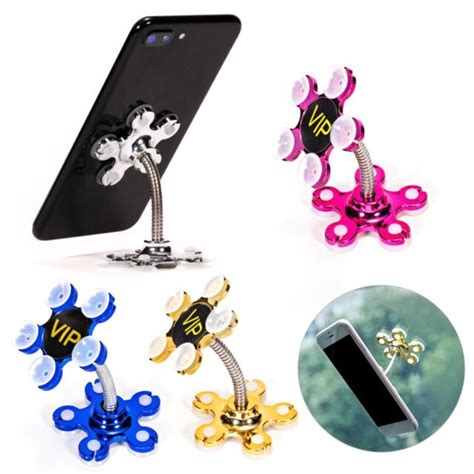 Universal Sucker Phone Holder Suction Cup Flower Mobile Mount Stand 360