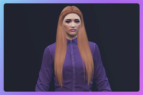 Long Sleek Hairstyle With 2 Small Braids For Mp Female Gta5 Images