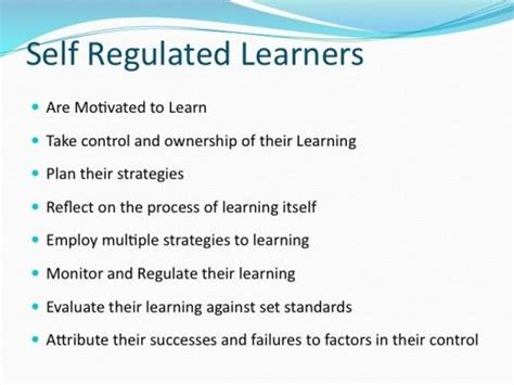 How To Be A Self Regulated Learner Teacher Leadership Visible