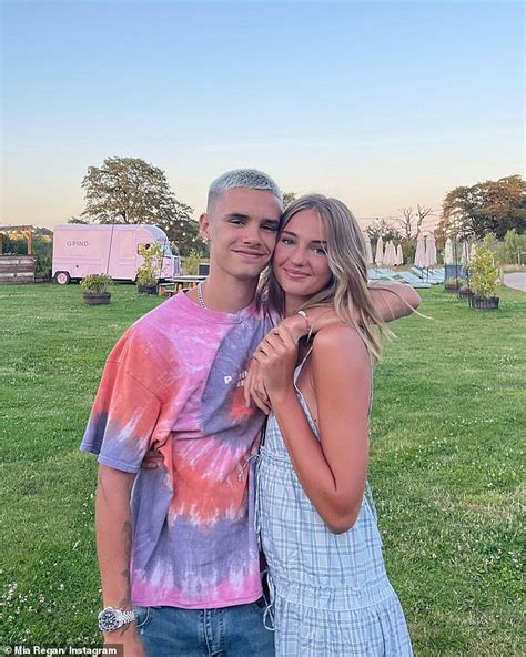 Romeo Beckham Puts On A Loved Up Display With Girlfriend Mia Regan During