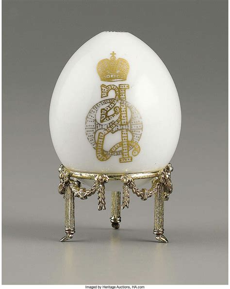 Russian Empress Alexandra Fedorovna Imperial Porcelain Easter Egg By