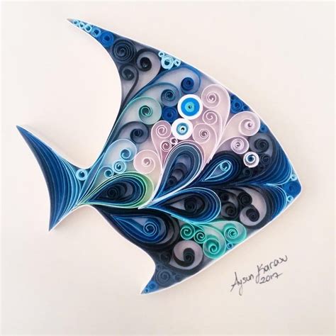Quilled Paper Fish Etsy Paper Quilling Jewelry Paper Quilling