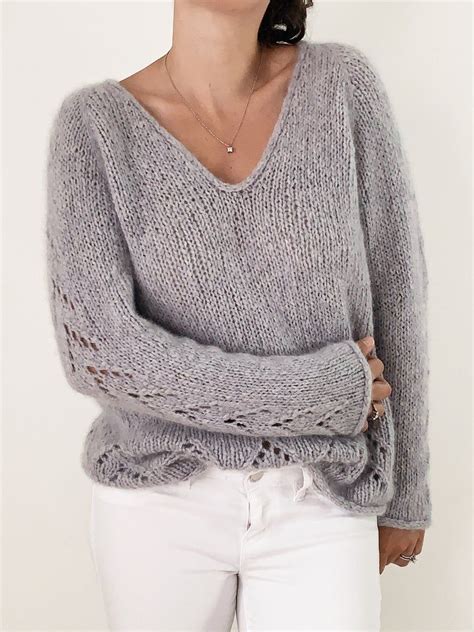 The pattern is generated so that you can use any size knitting needle with any weight yarn. Knitting Pattern Top-Down Sweater Pullover The Evermore ...