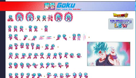 Goku Ssjb Damage Sprites Goku Damaged Sprites Sheet Lsweb By Images