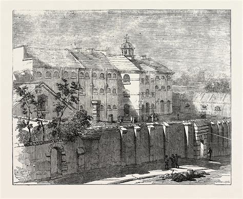 Gaol At Lewes In Which The Russian Prisoners Are Confined Drawing By