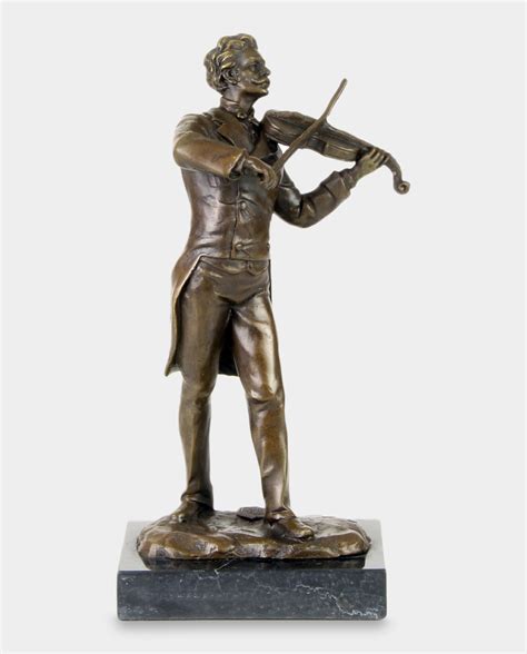 Violin Player Bronze Sculpture Bronze Sculpture Art