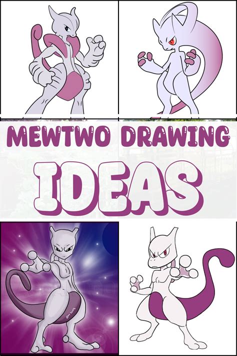 12 Mewtwo Drawing Ideas How To Draw Mewtwo