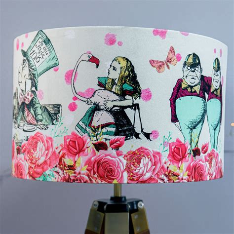 Alice In Wonderland Lampshade Mad Hatters Tea Party Pink Kitsch