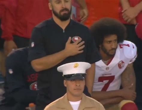 colin kaepernick takes knee for national anthem at salute to the military game