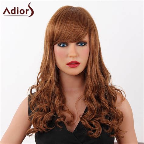 Fluffy Wave Real Human Hair Fashion Long Adiors Capless Wig For Women