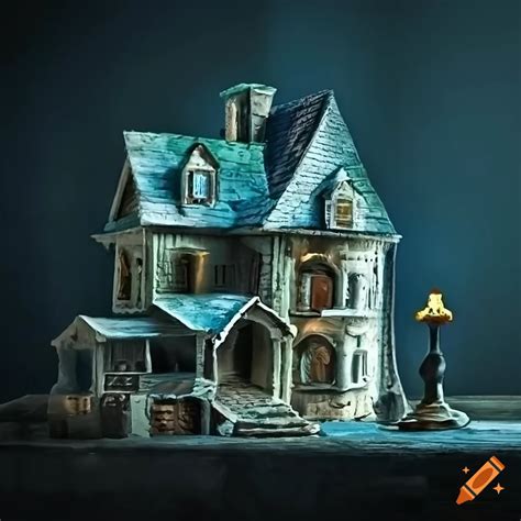 Spooky Mansion Diorama On Craiyon