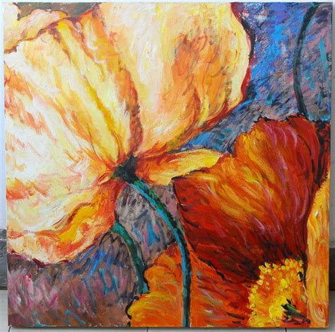 China Hand Made Abstract Flower Oil Painting Decor China