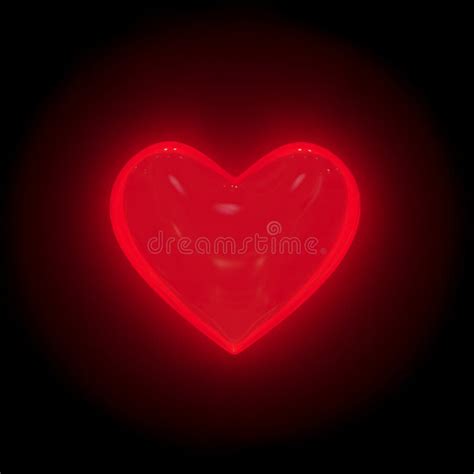 Glowing Red Heart Stock Illustration Illustration Of White 38961349