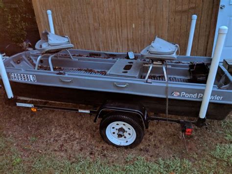 Pond Prowler Boat With Customized Trailer For Sale In Gray Ga Offerup