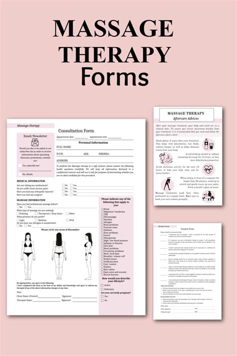 Editable Massage Therapist Forms Massage Consent Form Etsy In Massage Intake Forms