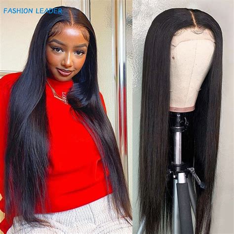 30 Inch Long Lace Front Human Hair Wigs Straight Lace Front Wig