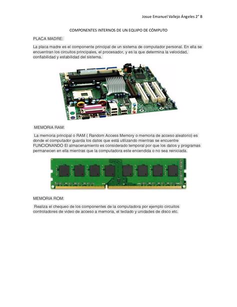 Triazs Componentes Internos De Una Computadora Procesador