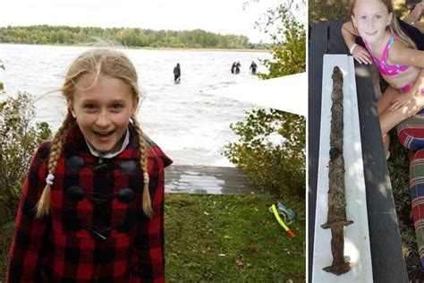 Girl 8 Pulls A 1500 Year Old Sword From A Lake While Swimming In Sweden The Irish Sun