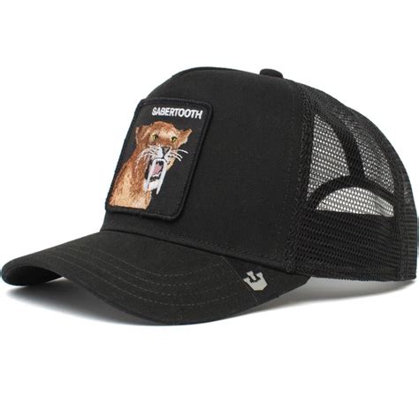 Goorin Bros The Sabertooth Tiger The Farm Black Trucker Hat