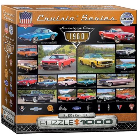 Jigsaw Puzzle 1000 Piece Eurographics American Cars Of The 1960s